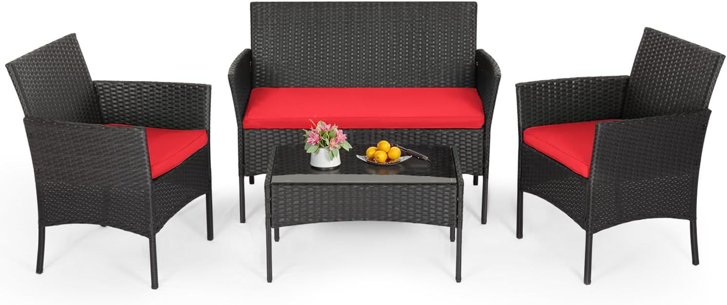 4-Piece Patio Furniture Set for Modern Outdoor Spaces