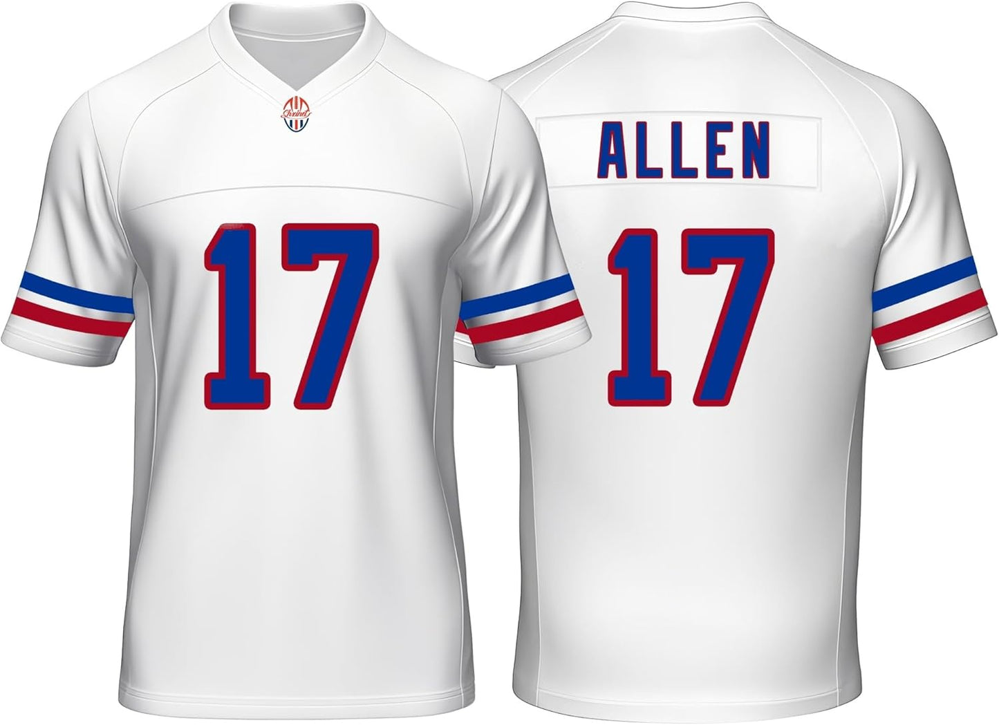 Custom Mens/Youth Football Stitched T-Shirt for Sports Fans