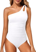 One Shoulder One Piece Swimsuit for Women - Tummy Control Fit Women's