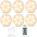 Warm Color LED Closet Lights Wireless Motion Sensor Puck Lights - USB
