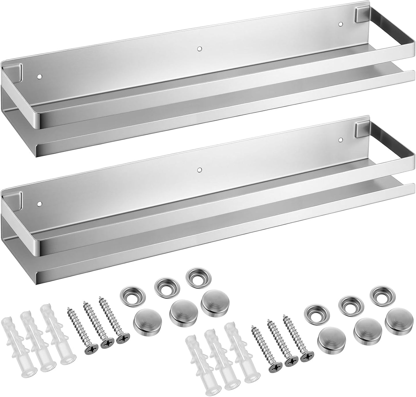 Lallisa Stainless Steel Floating Shelves for Bathroom Storage