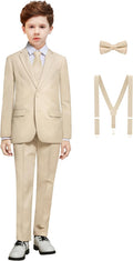 Boys' Formal Dresswear Suits Set with Adjustable Waist - 7Piece