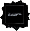 Five Star Black Cotton Napkins - Cocktail Bar Party 4.5 in - Luxury
