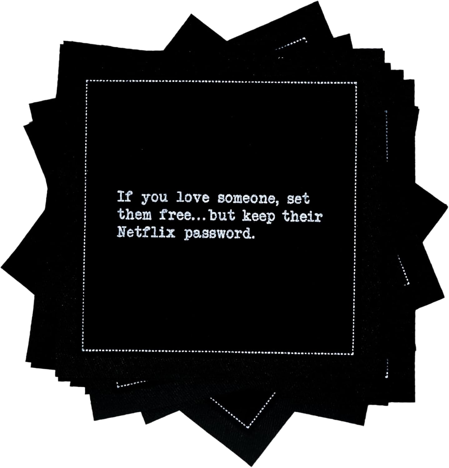 Five Star Black Cotton Napkins for Elegant Entertaining Events