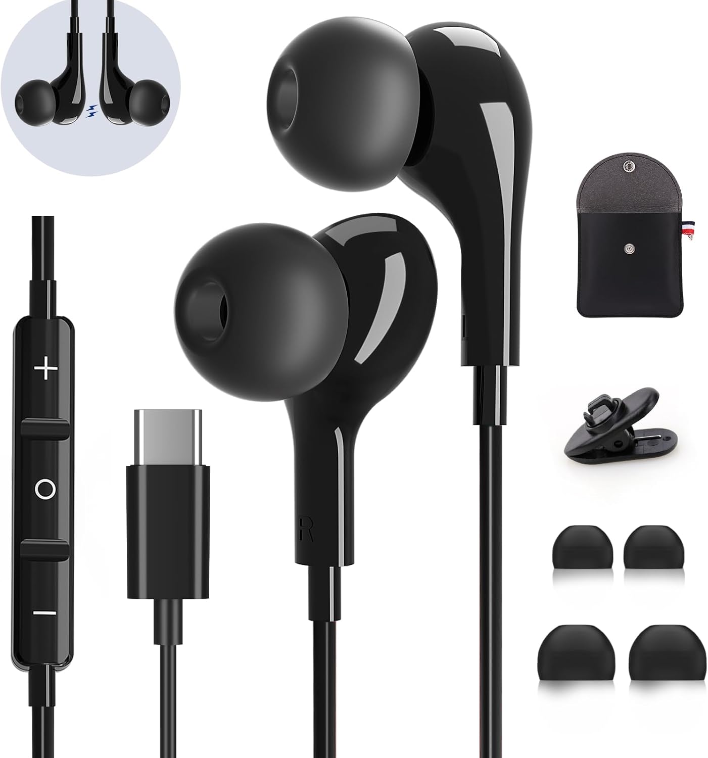 HiFi USB C Earbuds for Samsung & iPhone
