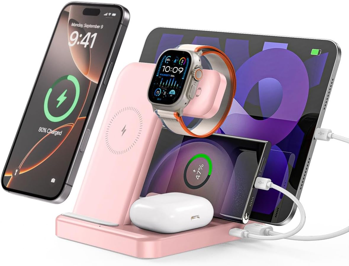 5-in-1 Charging Station for iPhone, Apple Watch, and AirPods