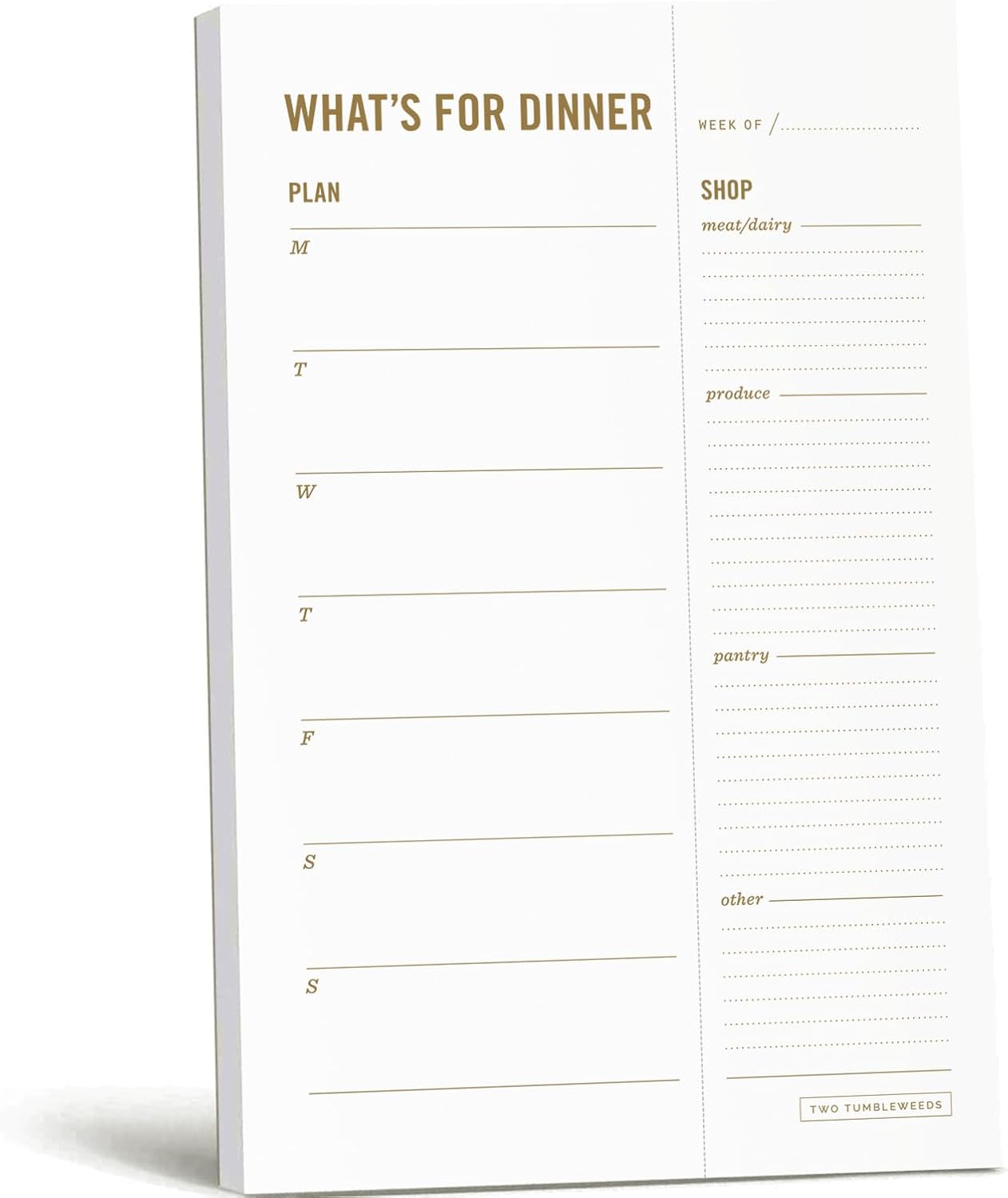 Two Tumbleweeds Meal Planner - Simplify Meal Prep