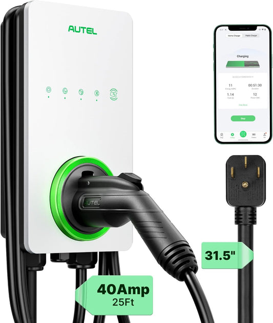 Fast Level 2 EV Charger | 40Amp | 240V | 25ft Cable | NEMA 14-50 Plug
