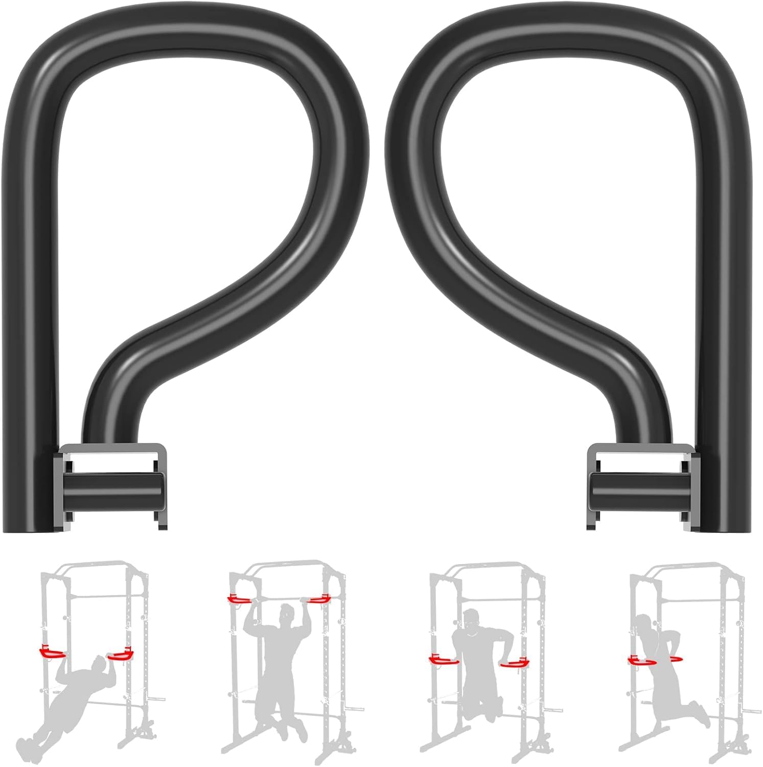 Balelinko Dip Bar Attachments Set - Secure Holders, Bonus Collars