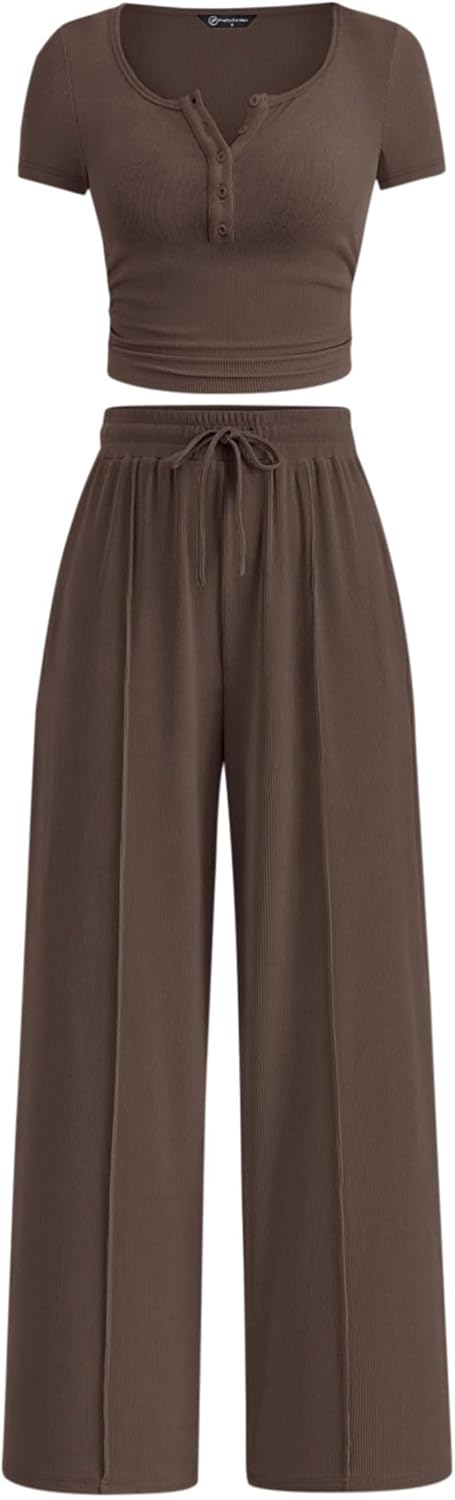 PRETTYGARDEN Womens 2 Piece Outfits for Summer Comfort and Style