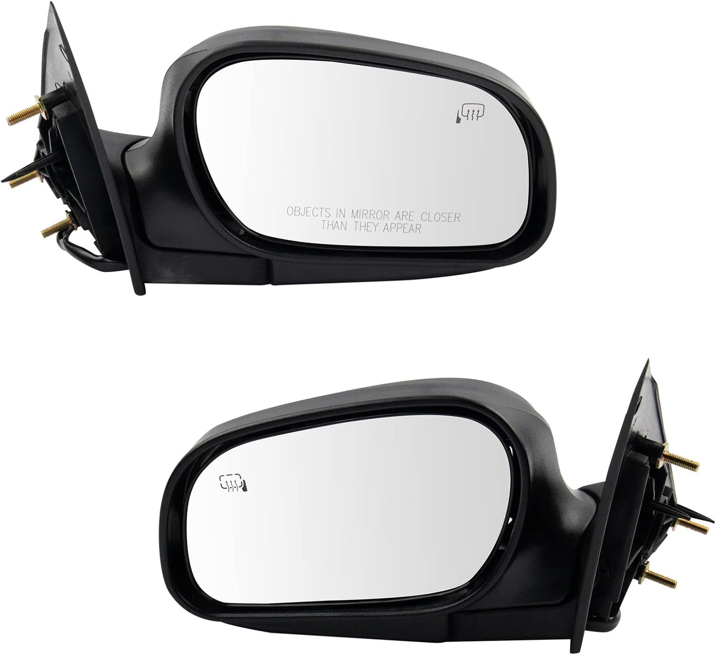 TRQ Driver and Passenger Side Mirror Assembly Set for Ford