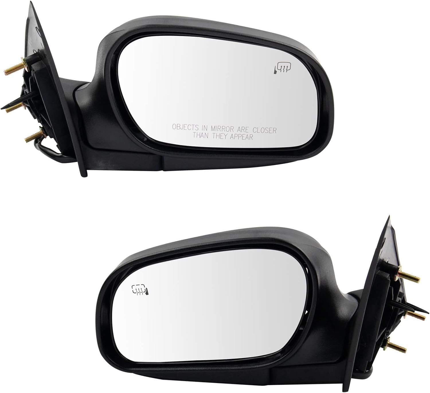 TRQ Driver and Passenger Side Mirror Assembly Set for Ford