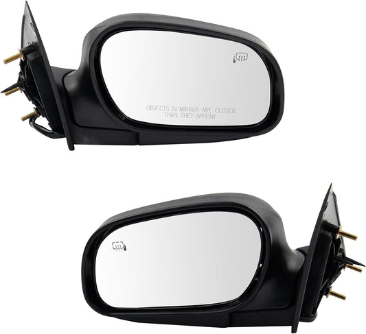 TRQ Driver and Passenger Side Mirror Assembly Set for Ford