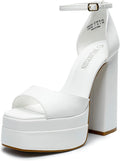 High Heels Chunky Block Platform Heels for Women - Dressy Open Toe