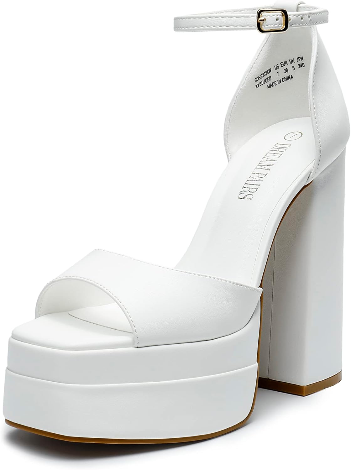 DREAM PAIRS Chunky Block Platform Heels for Women - Stylish Sandals