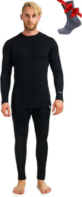 Merino.tech Mens Merino Wool Base Layer Set - Warm, Soft Thermal