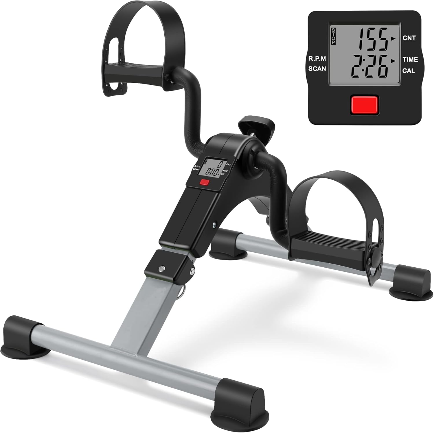 Folding Exercise Bike Pedal Exerciser for Home and Office Use