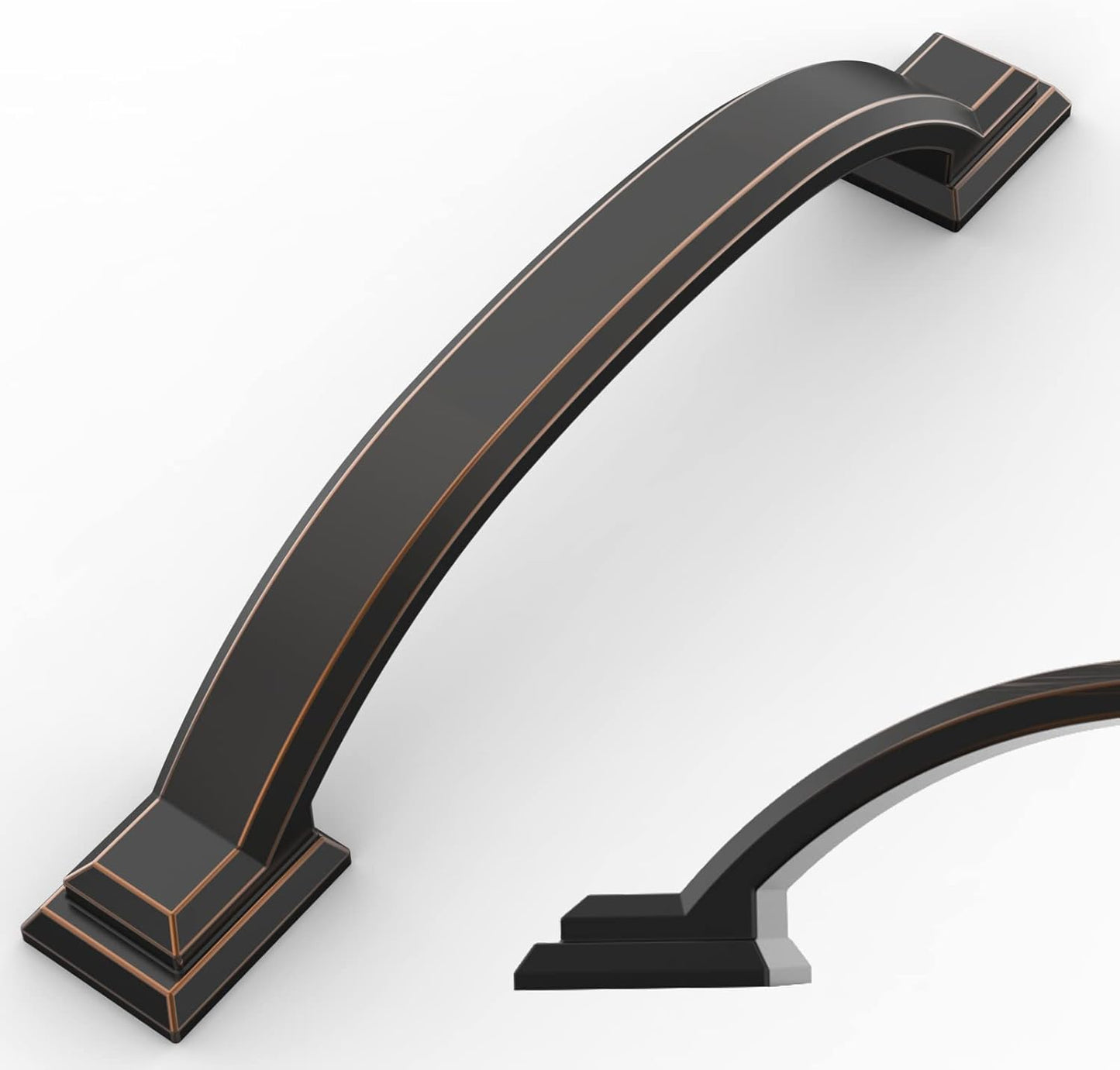 Amerdeco 10 Pack Oil Rubbed Bronze Cabinet Pulls for Kitchen