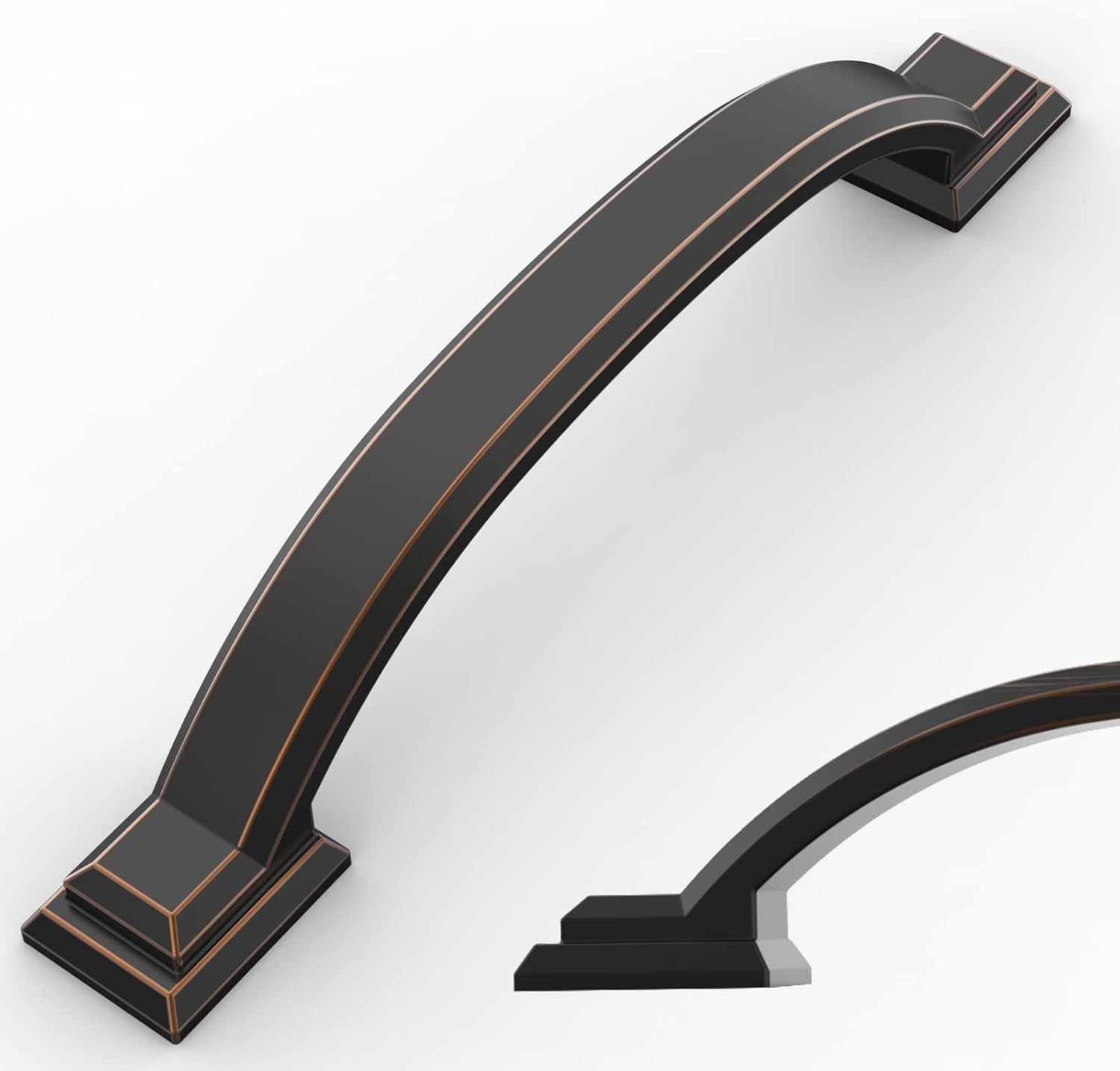 Amerdeco 10 Pack Oil Rubbed Bronze Cabinet Pulls for Kitchen
