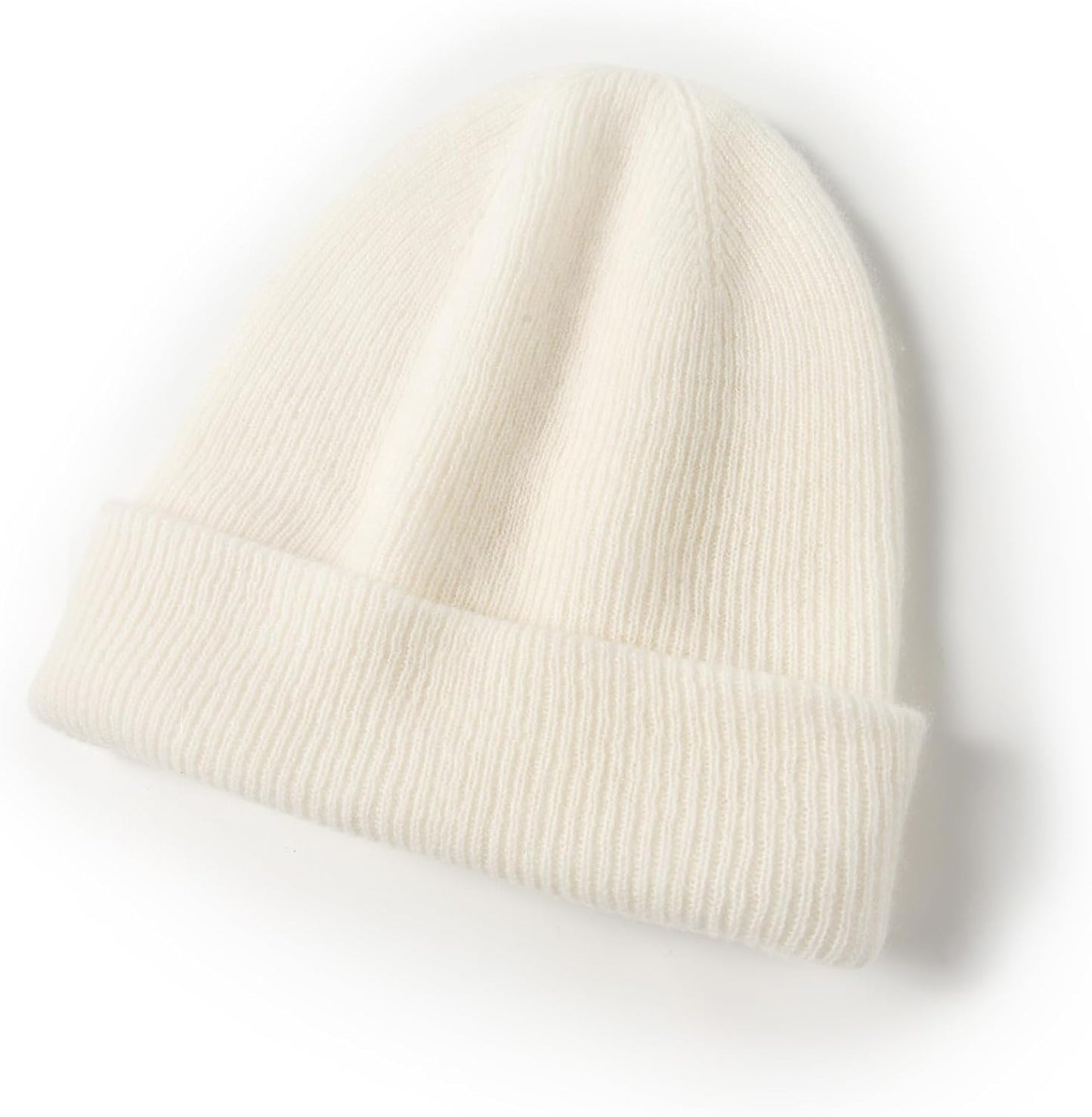 100% Pure Cashmere Double-Layered Beanie Hat for All Seasons