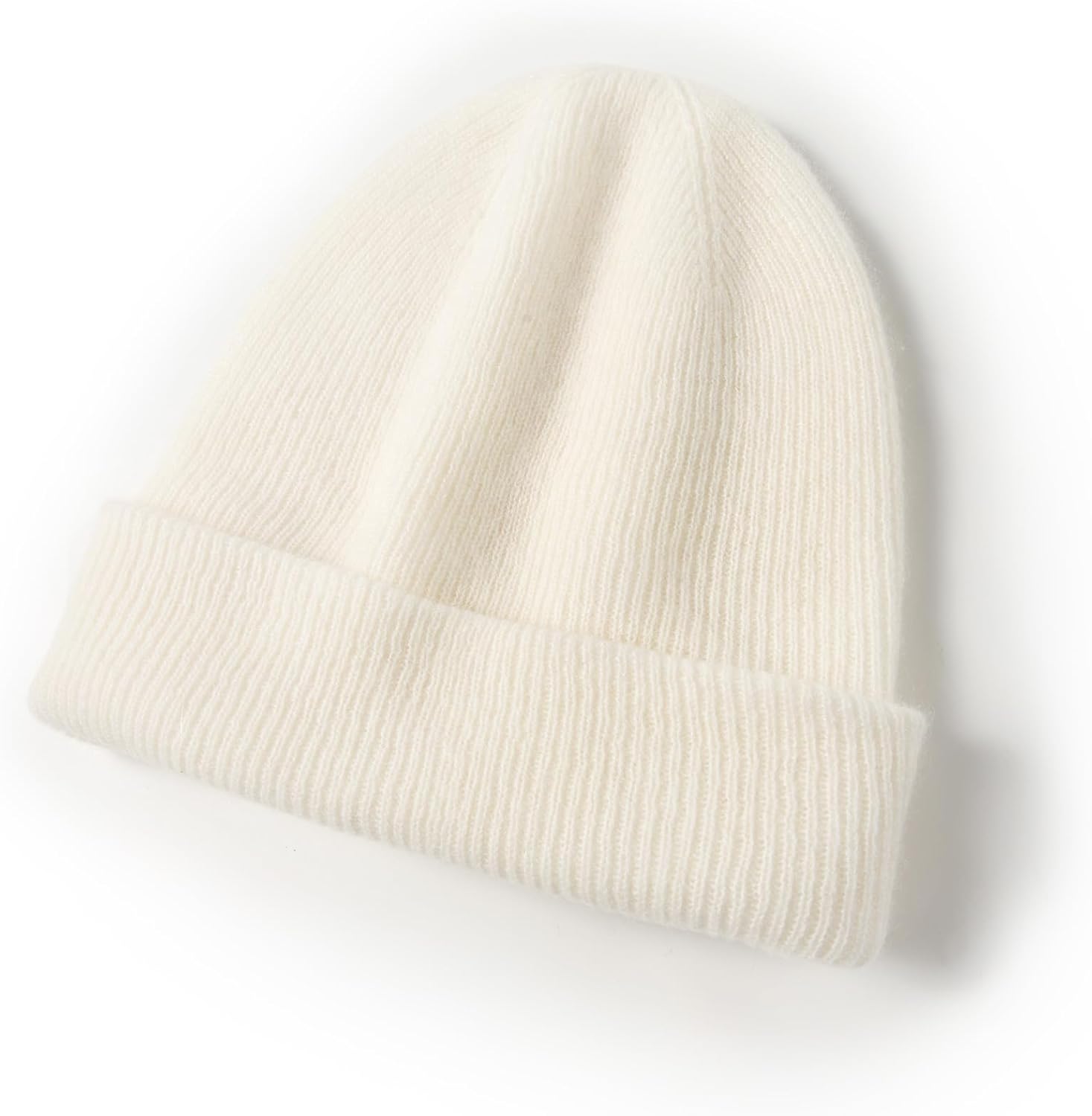100% Pure Cashmere Double-Layered Beanie Hat for All Seasons