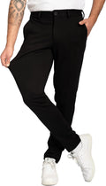 Men Slim Fit Stretch Trousers - Comfortable Modern Chinos