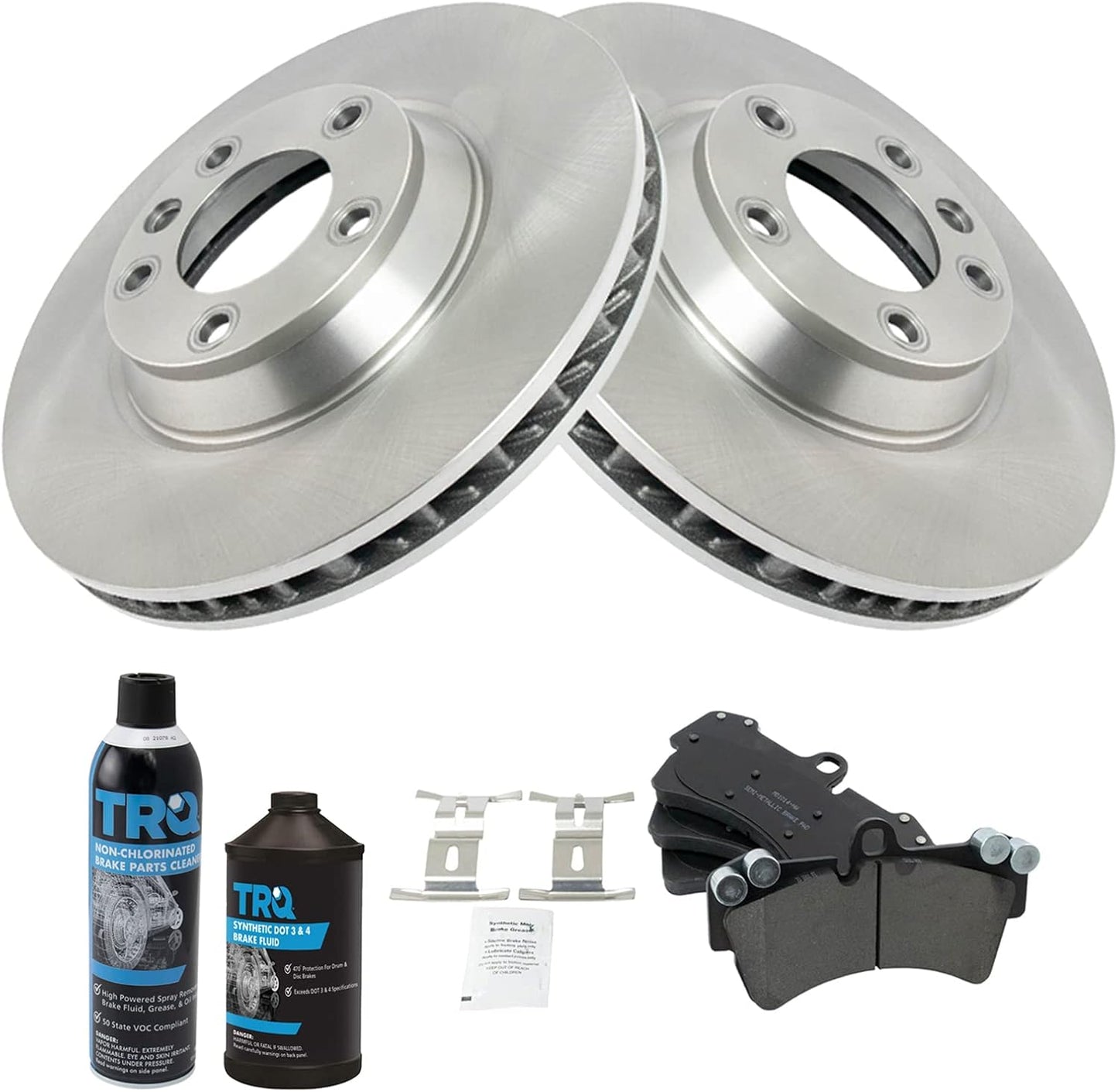 TRQ Front Brake Pad & Rotor Kit for Audi Q7 & Porsche Cayenne