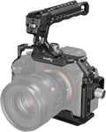 SmallRig A7 IV Cage with Top Handle and HDMI Clamp - Secure Low-Angle