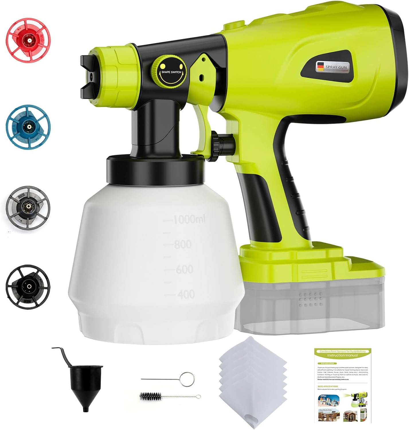 Histely Paint Sprayer for Ryobi 18V Battery - Cordless HVLP
