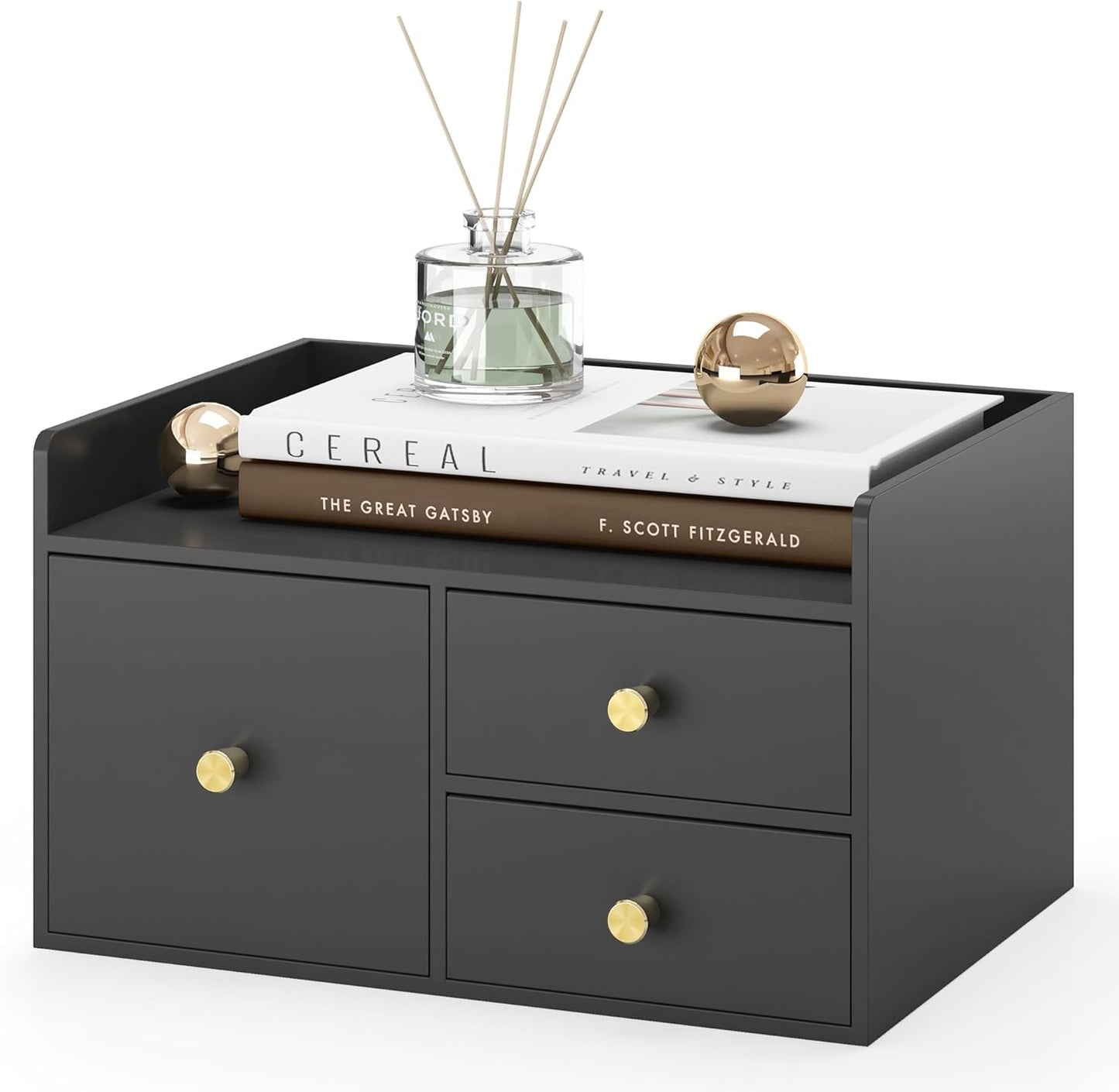 Bamboo Desk Organizer with Drawers for Efficient Workspace