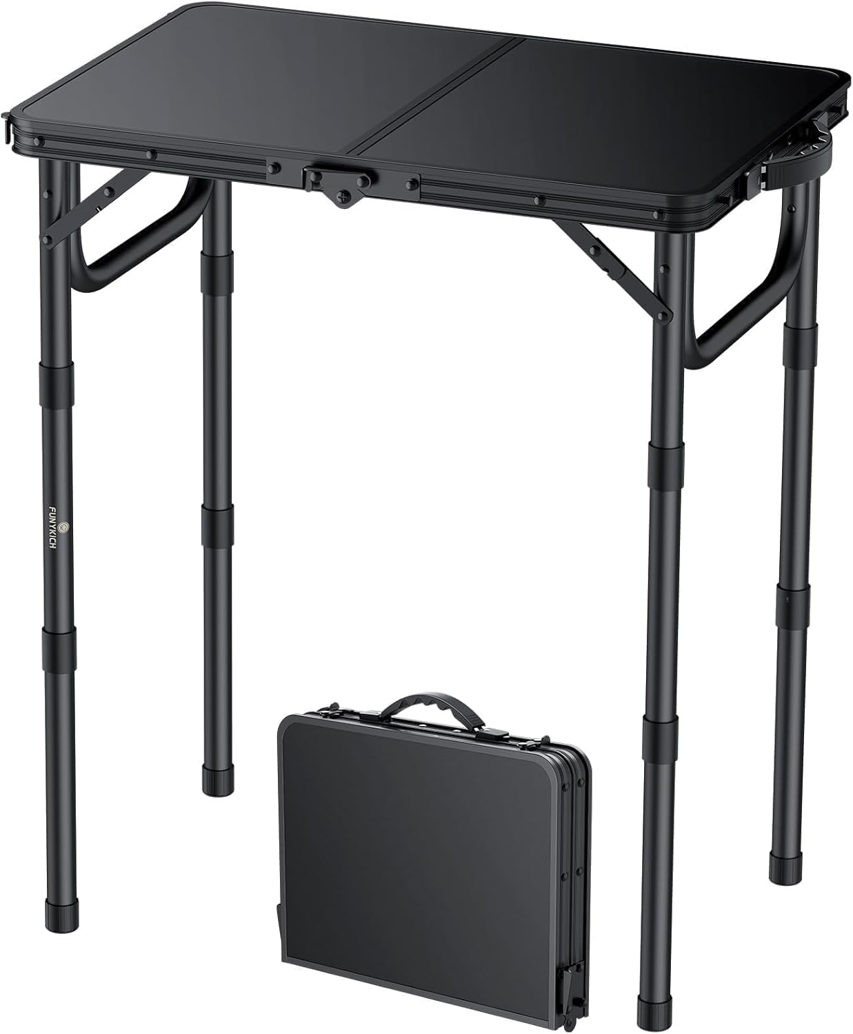 Folding Camping Table with Adjustable Heights for Outdoor Use