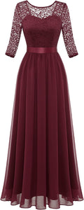BeryLove Women Long Sleeve Formal Party Dress for Elegance