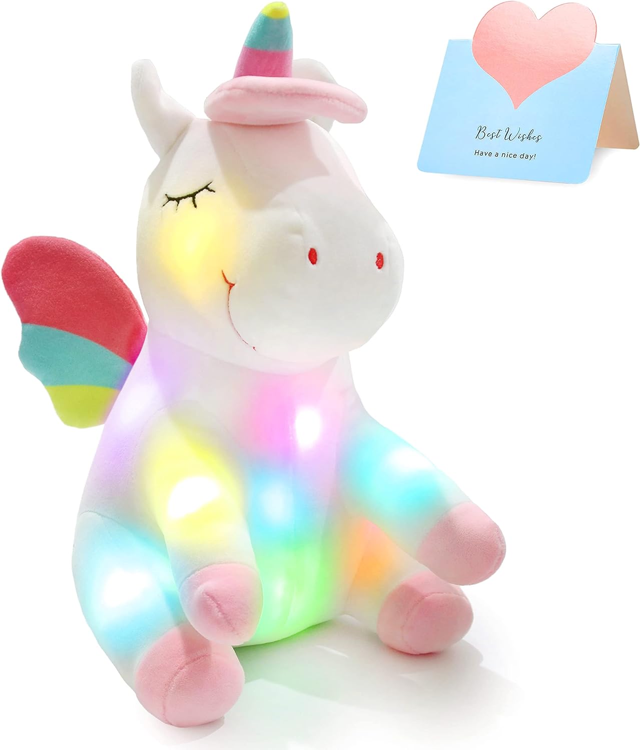 12'' Light-Up Unicorn Plush Toy - Glowing Night Lights