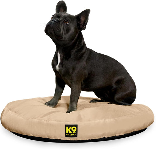 K9 Ballistics Tough Round Nesting Pillow Dog Bed for Comfort