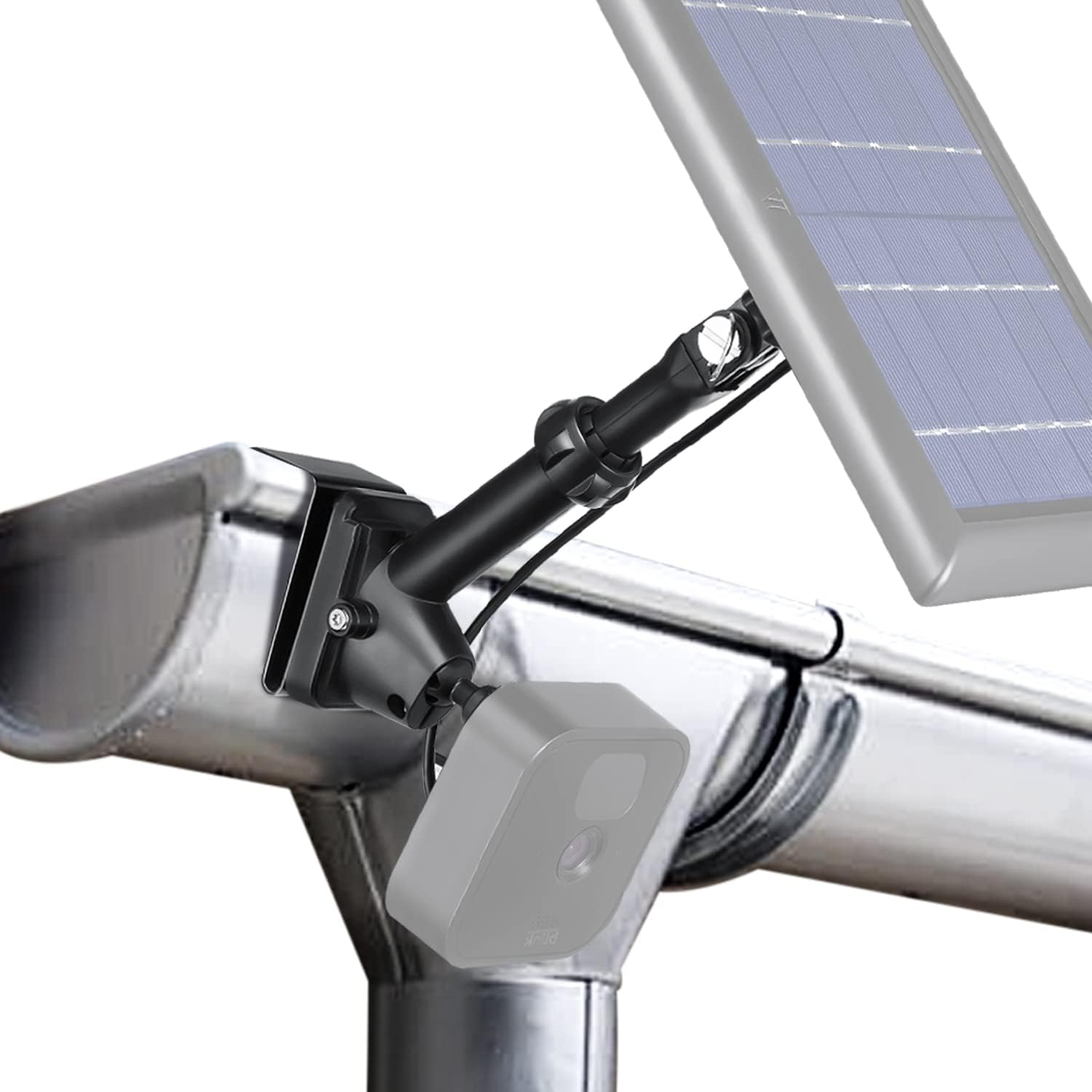 Wasserstein 2-in-1 Gutter Mount - Dual Camera/Solar Compatibility