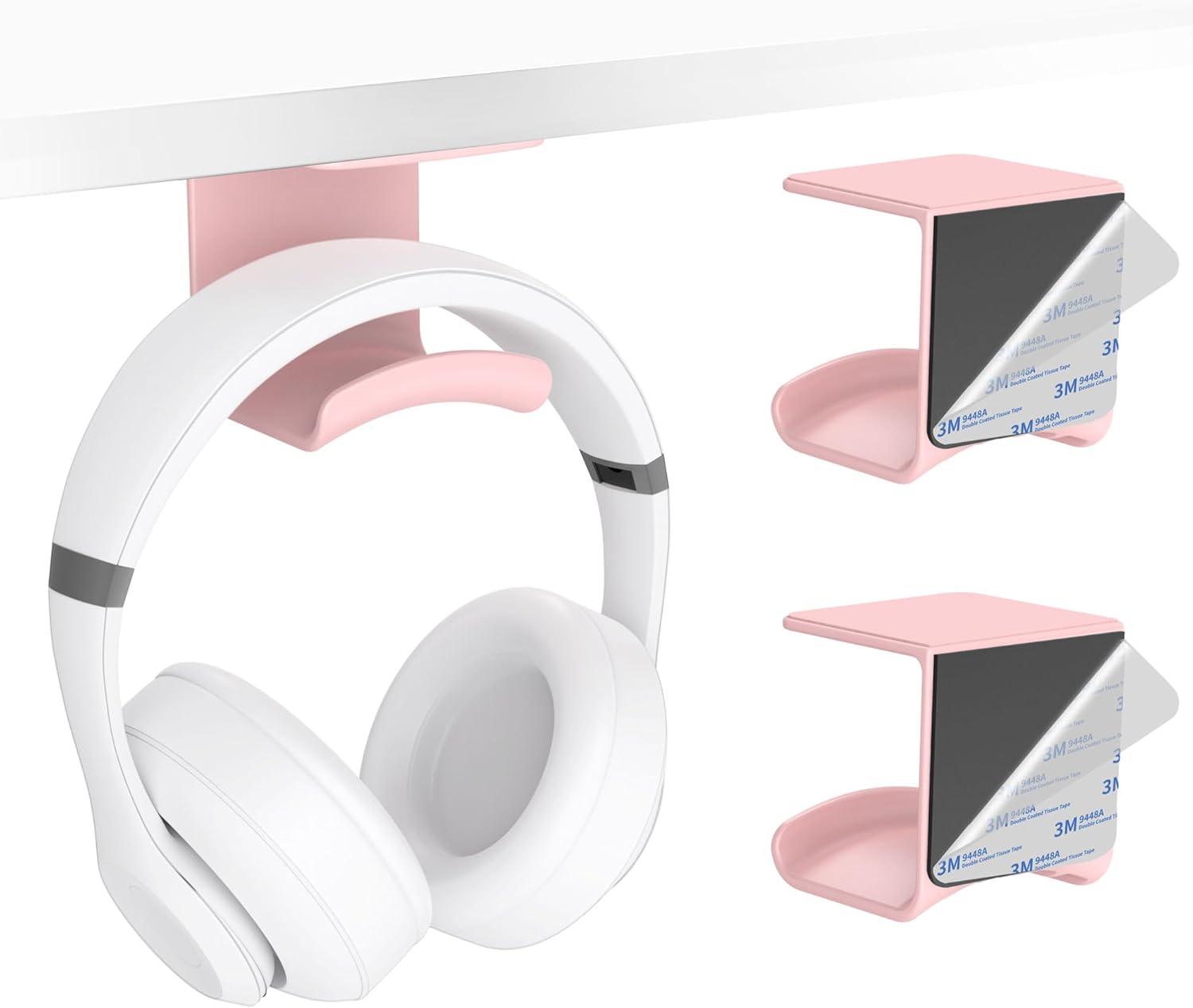 Pink Under Desk Headphone Holder - Organize with Style!