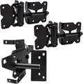 Self Locking Gate Latch and Gate Hinges Set - Heavy Duty Gate Hardware