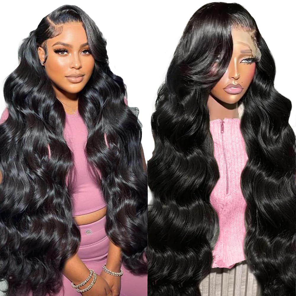 30 Inch Lace Front Wigs Human Hair for Natural Black Look
