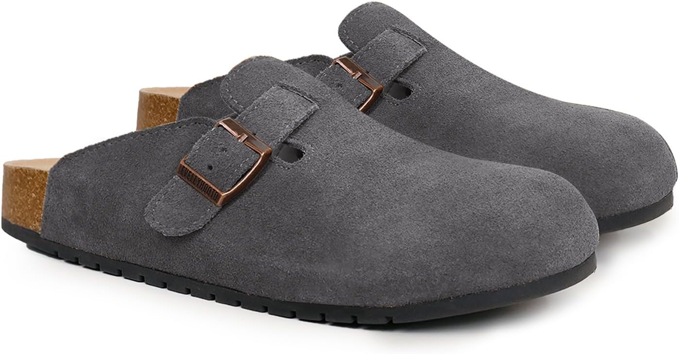 Comfortable Suede Clogs with Arch Support for All Seasons