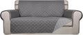 Reversible Quilted Loveseat Sofa Cover Gray/Light Gray - Water