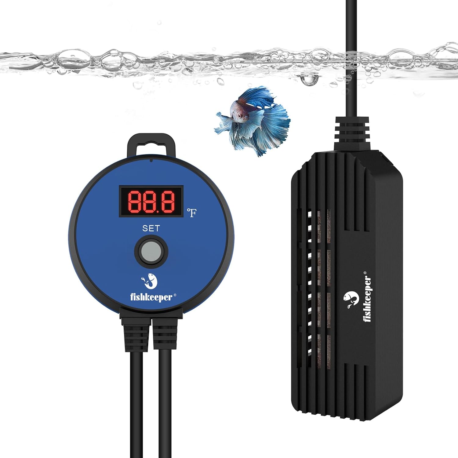 25W Betta Fish Tank Heater - Precise Temp Control for 5 Gal Tank
