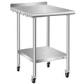 Stainless Steel Table With Wheels 24 x 24 in - Compact Commercial Prep