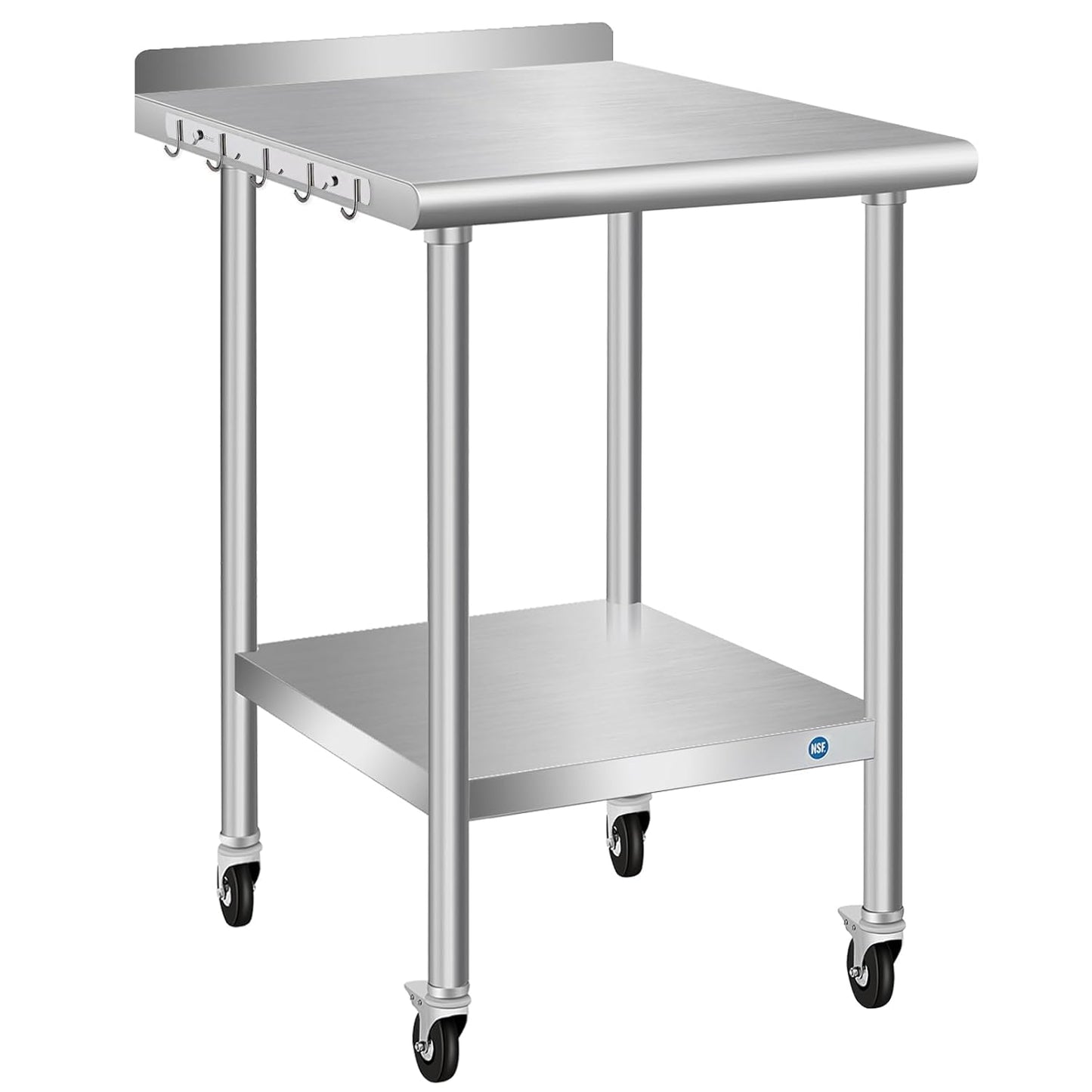 Stainless Steel Table With Wheels for Home Kitchen and Restaurant