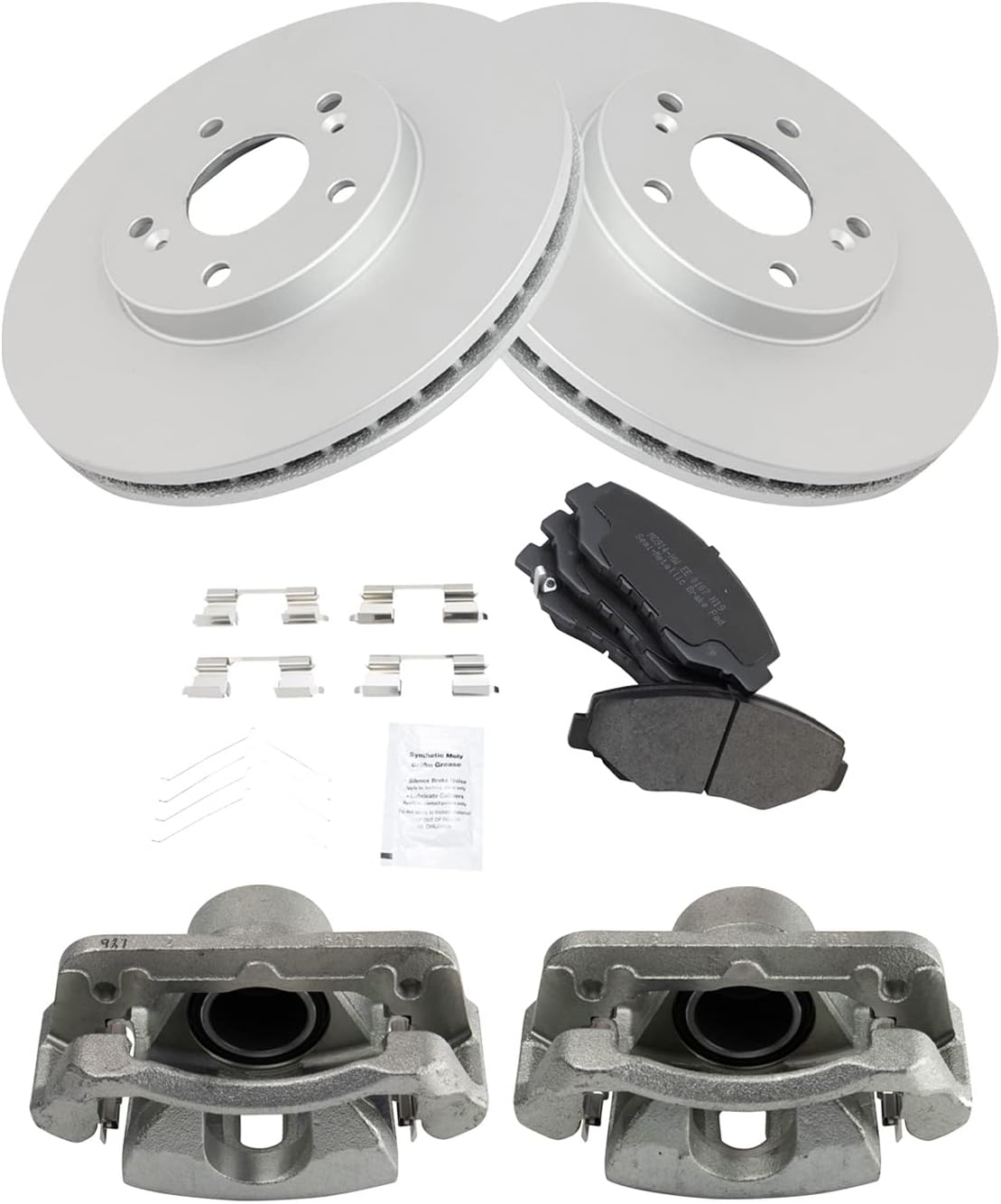 TRQ Front Brake Pad & Rotor Kit for 2003-2008 Honda Pilot