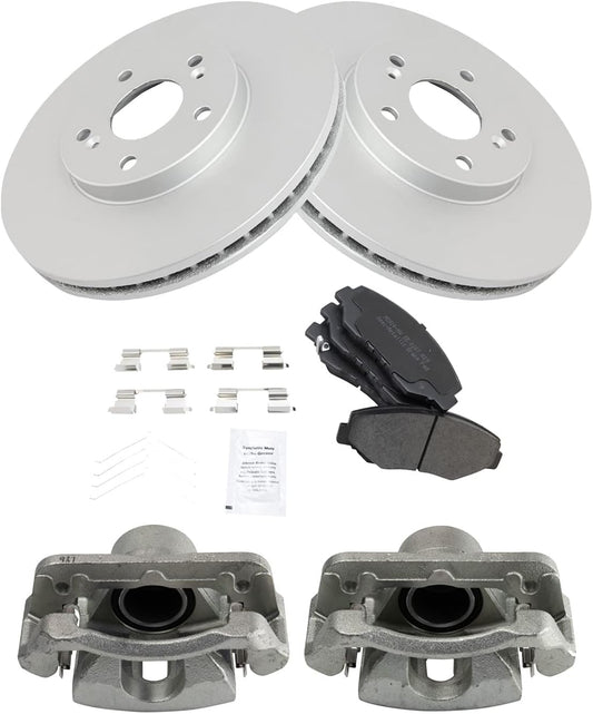 TRQ Front Brake Pad & Rotor Kit for 2003-2008 Honda Pilot