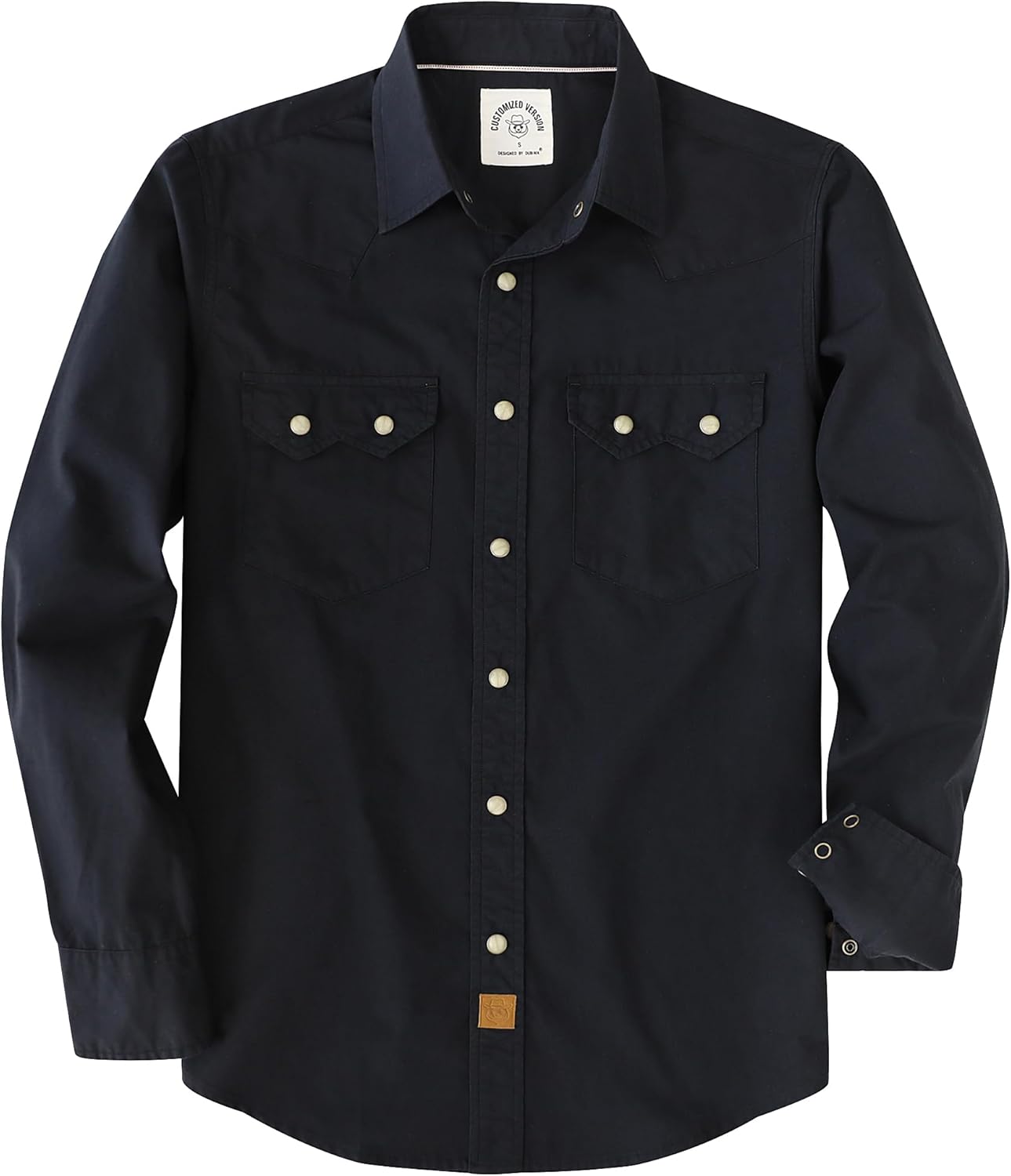 Dubinik Pearl Snap Shirts for Men Long Sleeve Casual Western Style