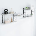 Wall Mounted Floating Shelves - Rustic Washed White 5-Pack