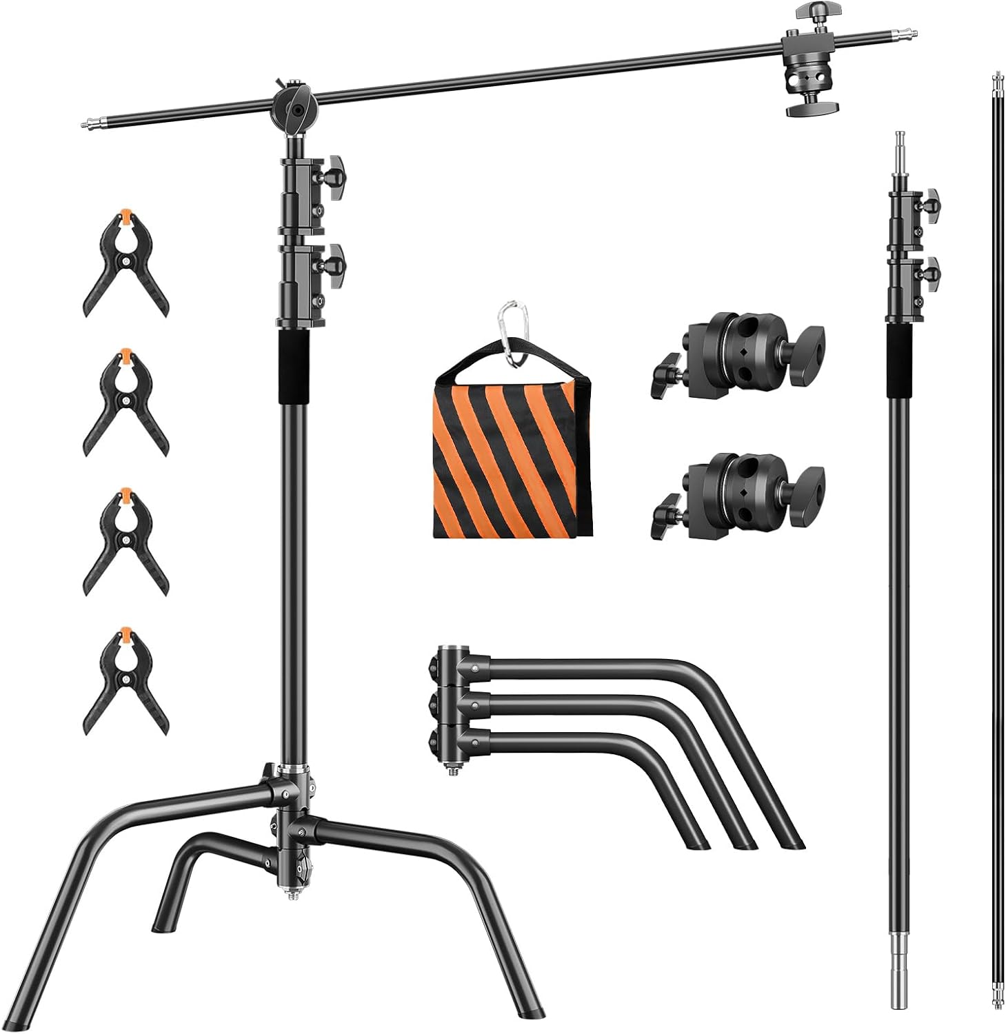 Heavy Duty C Stand 6.9ft for Photography Studio Use