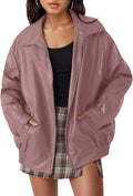 AUTOMET Womens Oversized Faux Leather Motorcycle Jacket - Cozy Y2k Fit