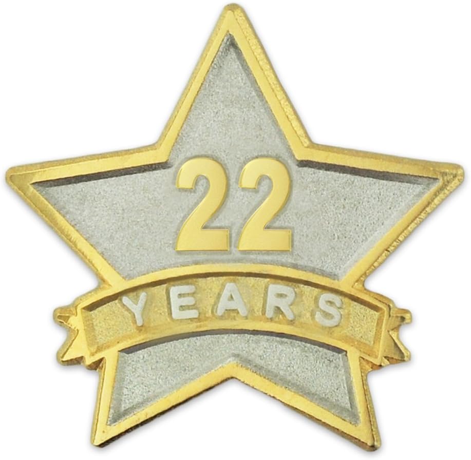 PinMart Year Service Award STAR Lapel Pin for Employee Recognition